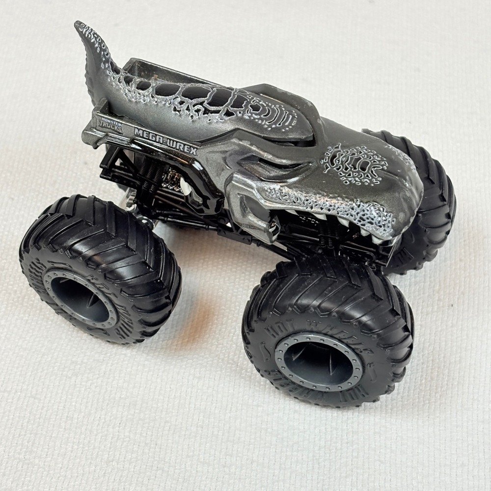 Hot Wheels Monster Trucks Mega-Wrex Die-Cast 1:64 Grey Dinosaur Truck